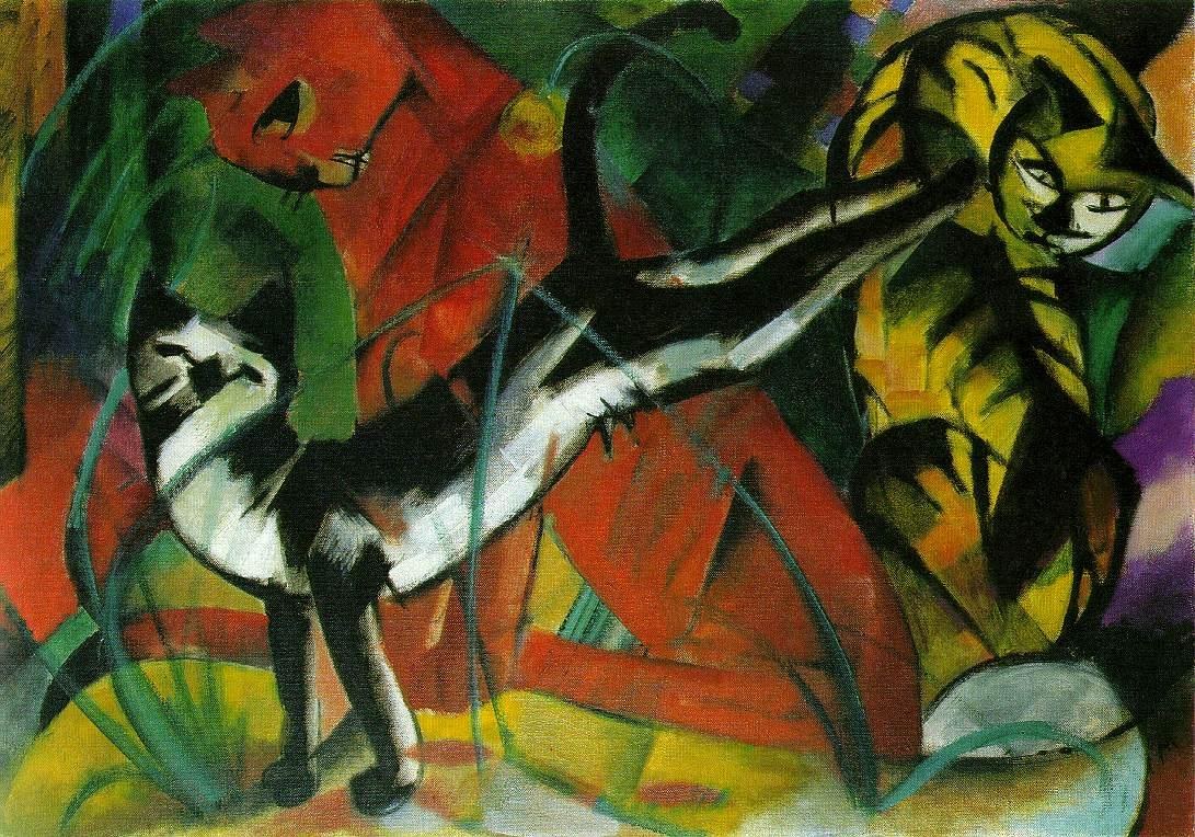 Franz Marc hree Cats Painting | Best Paintings For Sale